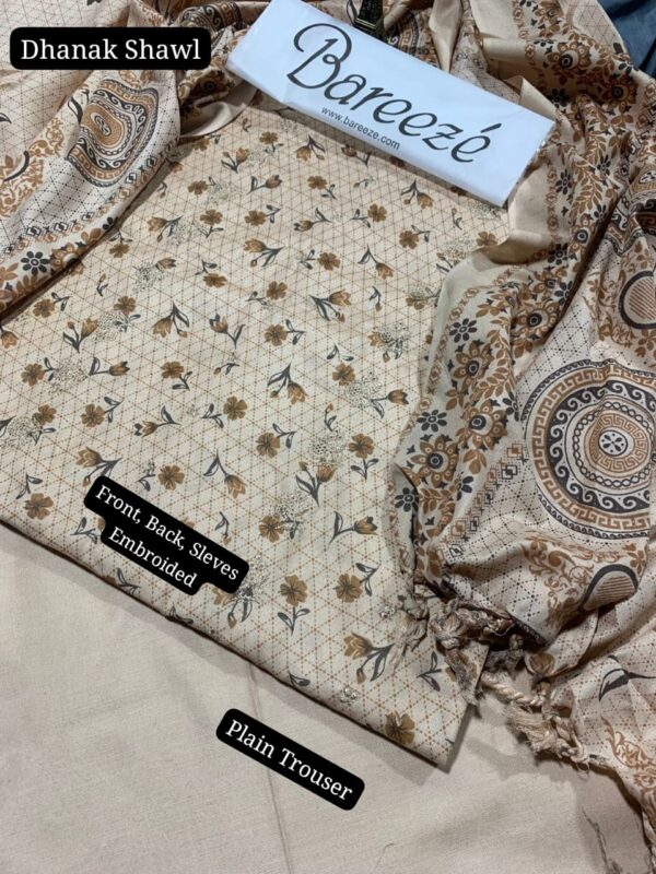 Bareeze Dhanak Soft 3pcs unstitched